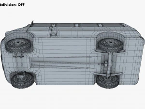 Generic Retro Passenger Van M 1 3D Model