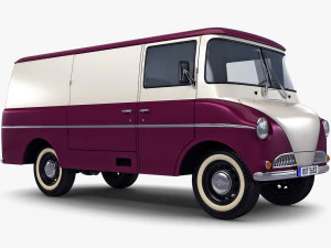 Generic Retro Cargo Van M 2 3D Model