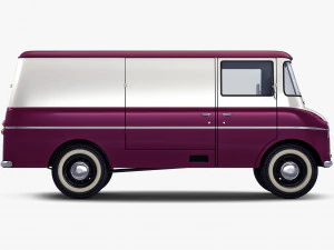 Generic Retro Cargo Van M 2 3D Model