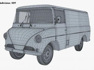 Generic Retro Cargo Van M 2 3D Model