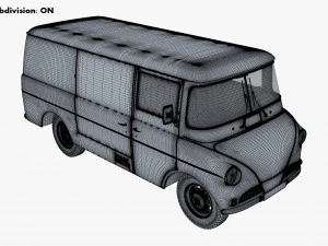 Generic Retro Cargo Van M 2 3D Model