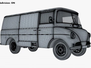 Generic Retro Cargo Van M 2 3D Model