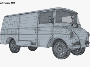 Generic Retro Cargo Van M 2 3D Model