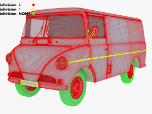 Generic Retro Cargo Van M 2 Modelo 3D