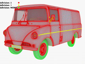 Generic Retro Cargo Van M 2 3D Model