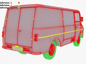 Generic Retro Cargo Van M 2 3D Model