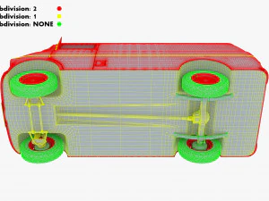 Generic Retro Cargo Van M 2 3D Model