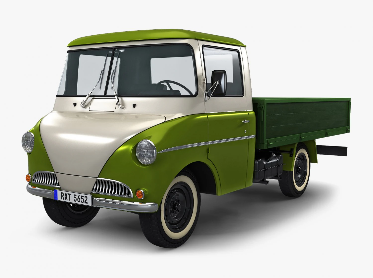 Generic Retro Light Duty Truck M 3 3D Model .c4d .max .obj .3ds .fbx .stl .blend