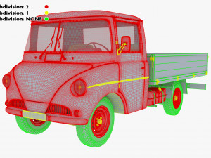 Generic Retro Light Duty Truck M 3 3D Model