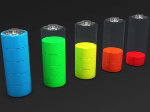 Battery Icon M 1 3D Model
