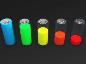Battery Icon M 1 3D Model