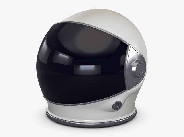 Astronaut Helmet M 2 3D Model .c4d .max .obj .3ds .fbx .lwo .lw .lws