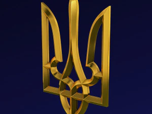 Emblema do Estado da Ucr&acirc;nia M 1 Modelo 3D