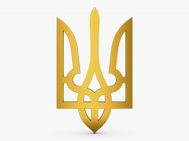 Ukraine State Emblem M 2 3D 模型 .c4d .max .obj .3ds .fbx .stl .blend 