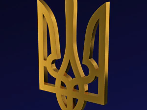 Emblema dello stato dell'Ucraina M 2 Modello 3D