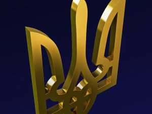 Emblema dello stato dell'Ucraina M 2 Modello 3D