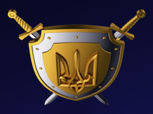 Coat of Arms of Ukraine M 1 3Dモデル