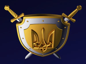 Bras&atilde;o de Armas da Ucr&acirc;nia M 1 Modelo 3D