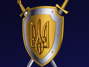 Coat of Arms of Ukraine M 1 3Dモデル