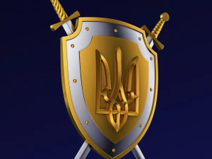 Bras&atilde;o de Armas da Ucr&acirc;nia M 1 Modelo 3D