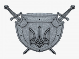 Coat of Arms of Ukraine M 1 3Dモデル