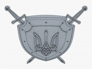 Coat of Arms of Ukraine M 1 3Dモデル