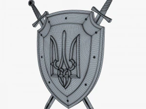 Bras&atilde;o de Armas da Ucr&acirc;nia M 1 Modelo 3D