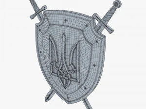 Bras&atilde;o de Armas da Ucr&acirc;nia M 1 Modelo 3D