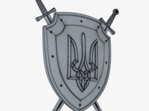 Coat of Arms of Ukraine M 1 3Dモデル