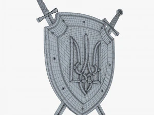 Bras&atilde;o de Armas da Ucr&acirc;nia M 1 Modelo 3D