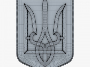 Ukraine State Emblem M 4 3D-Modell