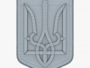 Emblema do Estado da Ucr&acirc;nia M 4 Modelo 3D