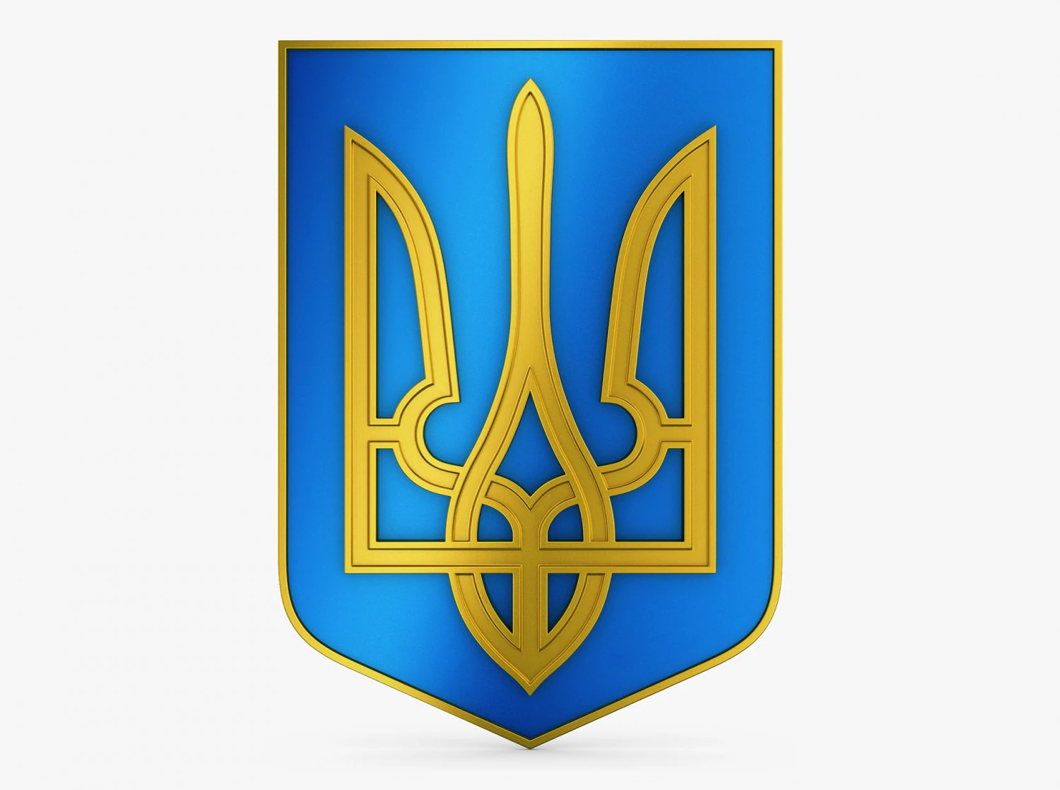 Ukraine State Emblem M 6 3D Model .c4d .max .obj .3ds .fbx .stl .blend 