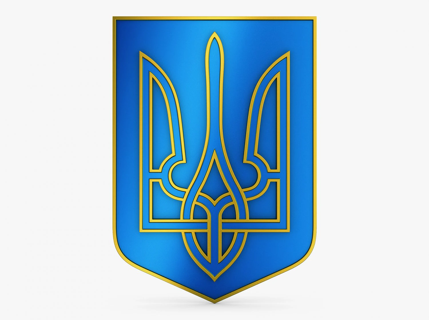 Ukraine State Emblem M 8 3D Model .c4d .max .obj .3ds .fbx .stl .blend 