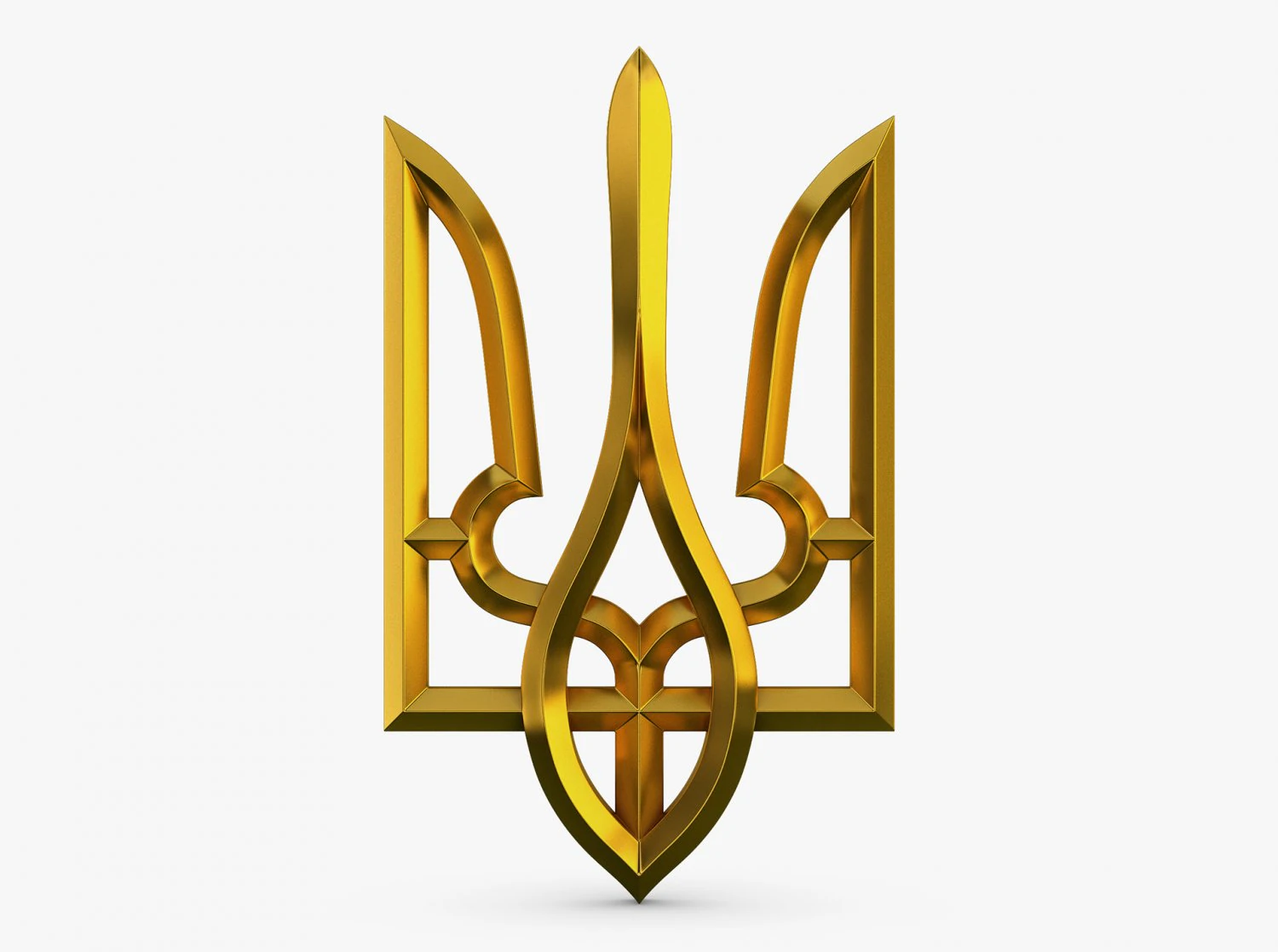 Ukraine State Emblem M 9 3D Model .c4d .max .obj .3ds .fbx .stl .blend 