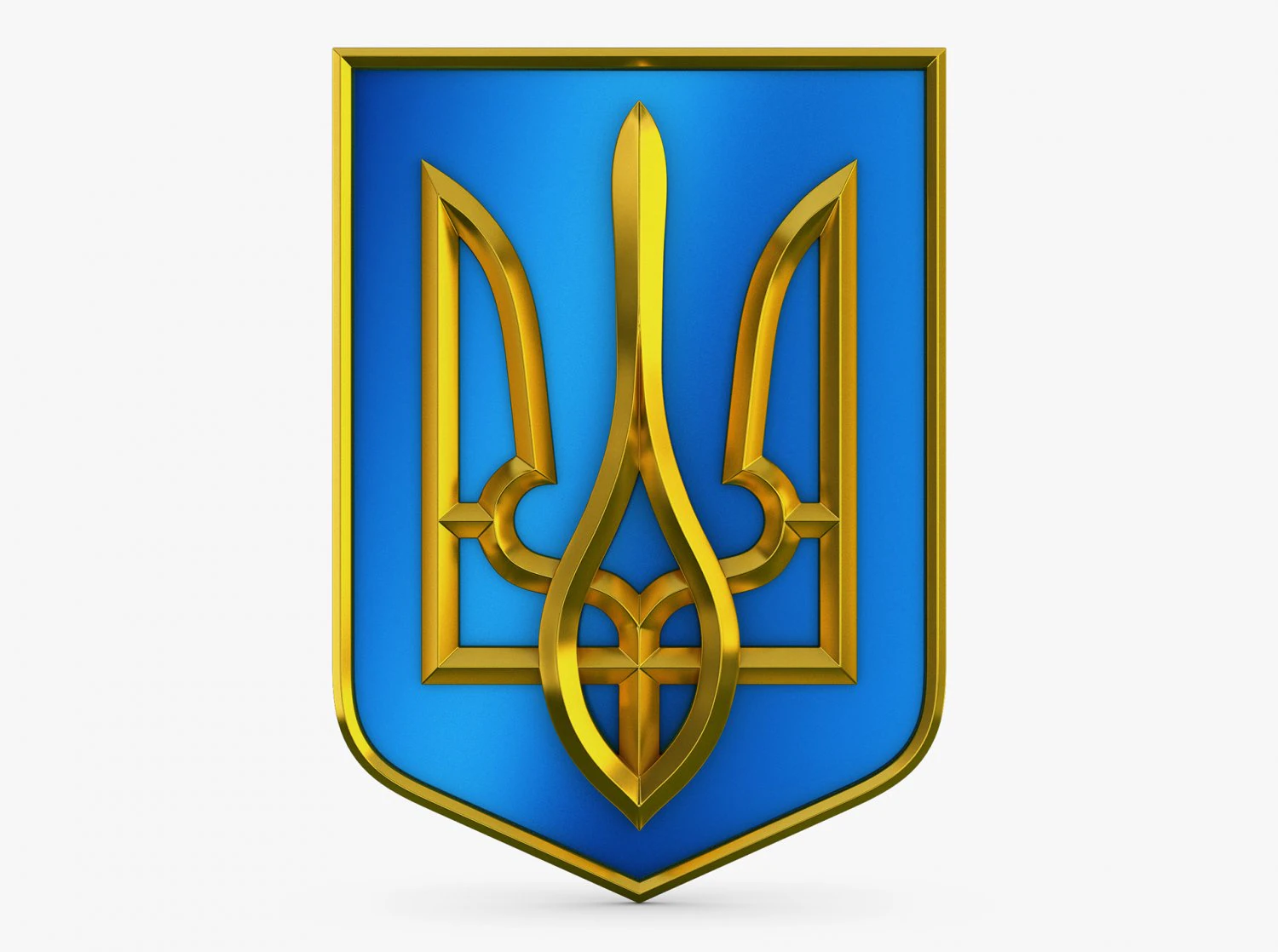 Ukraine State Emblem M 10 3D Model .c4d .max .obj .3ds .fbx .stl .blend