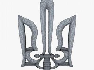 Stylized Ukrainian Tryzub M 1 3D Model