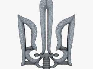 Stylized Ukrainian Tryzub M 1 3D Model