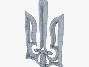 Stylized Ukrainian Tryzub M 1 3D Model