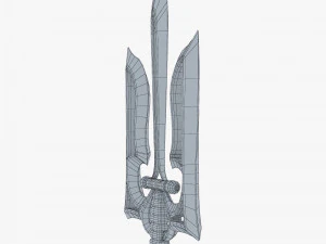 Stylized Ukrainian Tryzub M 1 3D Model