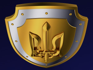 Coat of Arms of Ukraine M 2 3D मॉडल