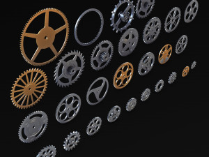 Gears Set v 2 3D Model
