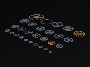 Gears Set v 2 3D Model