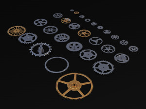 Gears Set v 2 3D Model