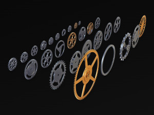 Gears Set v 2 3D Model