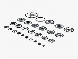 Gears Set v 2 3D Model