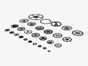 Gears Set v 2 3D Model