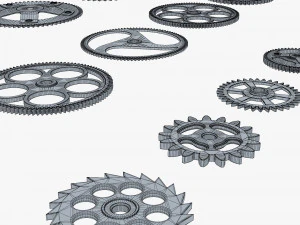 Gears Set v 2 3D Model