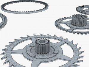 Gears Set v 2 3D Model