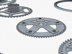 Gears Set v 2 3D Model